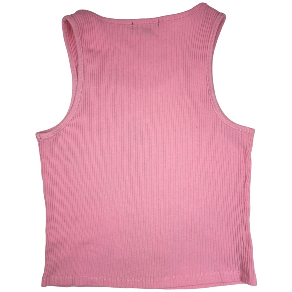 Delia’s Pink Flamingo Ribbed Crop Tank Top - Picture 2 of 6